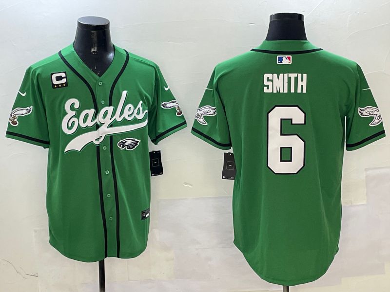 Men Philadelphia Eagles #6 Smith Green three generations Jointly Name 2025 Nike Limited NFL Jersey style 22->philadelphia eagles->NFL Jersey